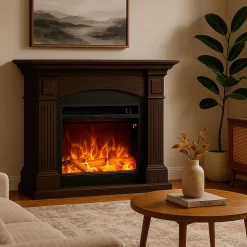 FUEGO - Cheminee murale 1500w cheminee fuego galia wenghe