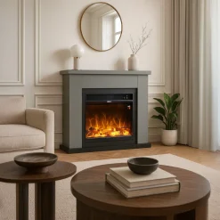 FUEGO - Cheminee murale 1500w fuego paolo antracita