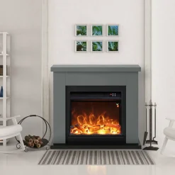 FUEGO - Cheminee murale 1500w fuego paolo antracita