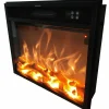 FUEGO - Insert de chauffage electrique noir en mdf 1500w telecommande incluse