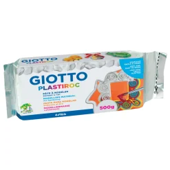 GIOTTO - Pâte à modeler PLASTIROC Pain de 500g blanc