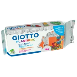 GIOTTO - Pâte à modeler PLASTIROC Pain de 1kg blanc