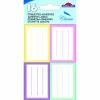 GLOBAL GIFT - 16 étiquettes adhésives scolaires - rectangles - pastel