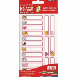 GLOBAL GIFT - 36 étiquettes plastifiées - chatons - ultra-résistantes