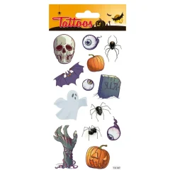 GLOBAL GIFT - Tatouages temporaires - pierre tombale halloween