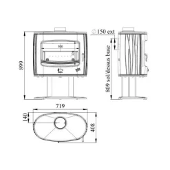GODIN - Poêle à bois fonte-eliot-8 kw godin - 388131