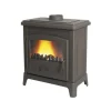 GODIN - Poêle à bois fonte-fonteval -10 kw-peint anthracite version porte galb godin - 389143