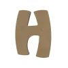 GOMILLE - Forme en médium - Lettre majuscule "H" (15x12cm)