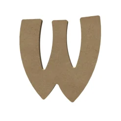 GOMILLE - Forme en médium - Lettre majuscule "W" (15x15cm)
