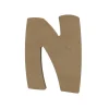 GOMILLE - Forme en médium - Lettre majuscule "N" (15x12cm)