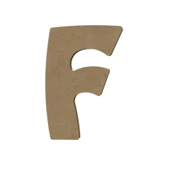 GOMILLE - Forme en médium - Lettre majuscule "F" (15x10cm)
