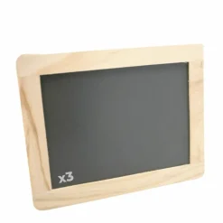 GRAINE CRÉATIVE - 3 ardoises à bordure bois 21,5 x 17 cm