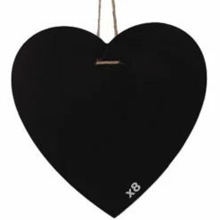 GRAINE CRÉATIVE - 8 ardoises coeurs à suspendre - 23 x 23 cm