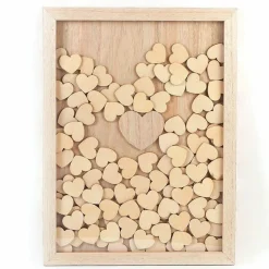 GRAINE CRÉATIVE - 2 cadres en bois personnalisables 30 x 42 cm - 100 messages coeurs