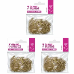 GRAINE CRÉATIVE - 300 clous dorés pour art filaire 20 mm