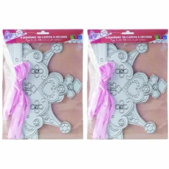GRAINE CRÉATIVE - 12 diadèmes de princesse avec rubans à décorer