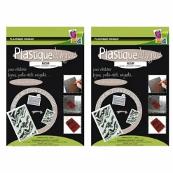 GRAINE CRÉATIVE - 14 feuilles de plastique fou 26,2 x 20,2 cm - noir