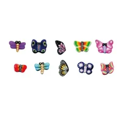 GRAINE CRÉATIVE - 10 mini canes pâte polymère à trancher 5 x 0,5 cm - papillons & libellules