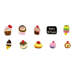 GRAINE CRÉATIVE - 10 mini canes pâte polymère à trancher 5 x 0,5 cm - desserts