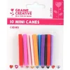 GRAINE CRÉATIVE - 10 mini canes pâte polymère à trancher 5 x 0,5 cm - coeurs