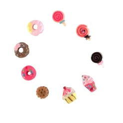 GRAINE CRÉATIVE - 18 mini décorations gourmandes pâte polymère - sucreries