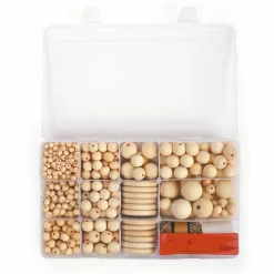 GRAINE CRÉATIVE - 747 perles et anneaux en bois