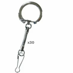 GRAINE CRÉATIVE - 30 porte-clés avec mousqueton hématite 6 cm