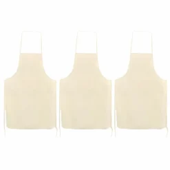 GRAINE CRÉATIVE - 3 tabliers adulte en coton blanc cassé 90 x 60 cm