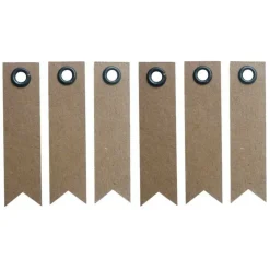 GRAINE CRÉATIVE - 120 étiquettes kraft fanion