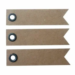 GRAINE CRÉATIVE - 80 étiquettes kraft 5 cm - fanion