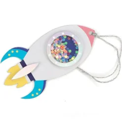 GRAINE CRÉATIVE - 2 étiquettes 3d shaker tags - fusée