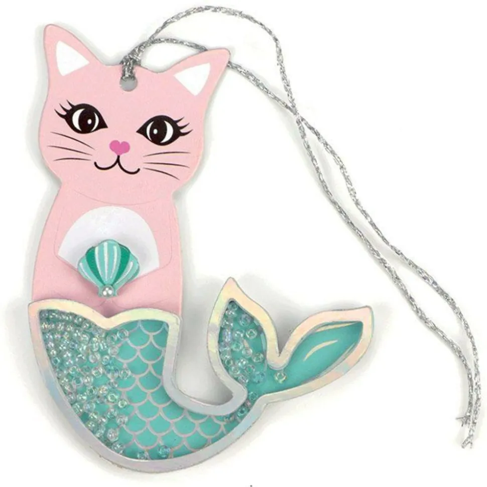 GRAINE CRÉATIVE - 2 étiquettes 3d shaker tags - sirène chat