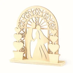 GRAINE CRÉATIVE - Arche de mariage en bois à monter 19 x 18 x 4 cm