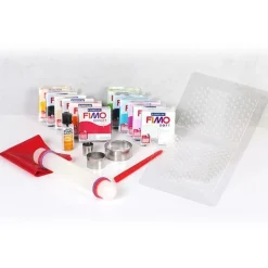 GRAINE CRÉATIVE - Coffret initiation modelage 12 pains de pâte polymère & accessoires