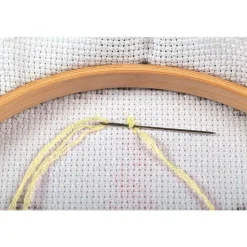 GRAINE CRÉATIVE - Coffret mon cercle en bois à broder ø 15,5 cm - cactus