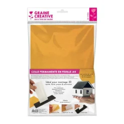 GRAINE CRÉATIVE - Colle permanente en feuille a4