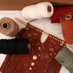 GRAINE CRÉATIVE - Coton cablé recyclé vert 100 m x 2 mm