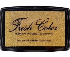 GRAINE CRÉATIVE - Encre avec tampon - couleur dorée