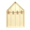 GRAINE CRÉATIVE - Etagère maison en bois avec pinces à linge 19 x 28 cm