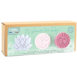 GRAINE CRÉATIVE - Kit DIY en boîte Shower time Calm pour réaliser 3 savons