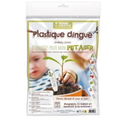 GRAINE CRÉATIVE - Kit PLASTIQUE DINGUE pour réalisation DIY d'étiquettes de potager