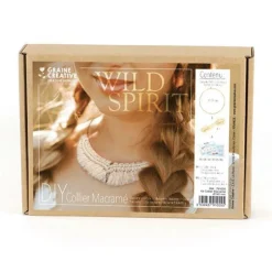 GRAINE CRÉATIVE - Kit pour faire un collier en macramé - ø 14 cm