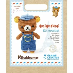 GRAINE CRÉATIVE - Ma peluche en crochet amigurumi - rilakkuma salopette