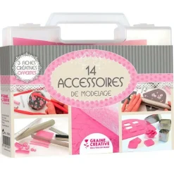 GRAINE CRÉATIVE - Mallette 14 accessoires de modelage en pâte polymère