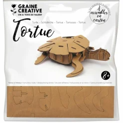 GRAINE CRÉATIVE - Maquette tortue 3d en carton à monter soi-même