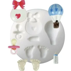 GRAINE CRÉATIVE - Mini moule en silicone pour pâte polymère - naissance