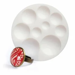 GRAINE CRÉATIVE - Moule en silicone pour pâte polymère - cabochons ronds