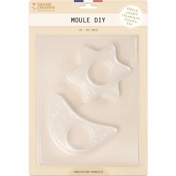 GRAINE CRÉATIVE - Moule pour bougeoirs lune/ etoile 11 cm
