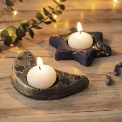 GRAINE CRÉATIVE - Moule pour bougeoirs lune/ etoile 11 cm