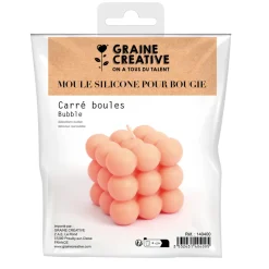 GRAINE CRÉATIVE - Moule silicone pour fabrication DIY de bougies multi-boules carrées